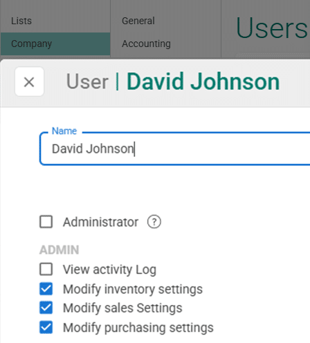 config list add users