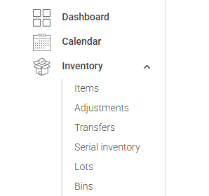 operations menu inventory